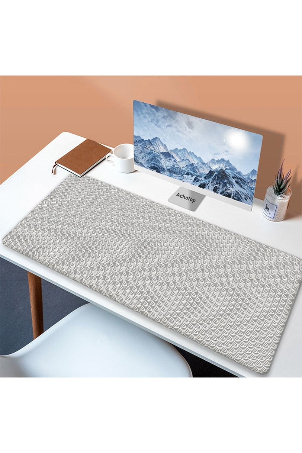 Lisslune | White Art Mouse Pad Desk Mat