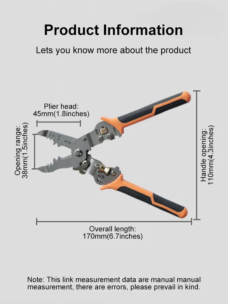 Lisslune | Heavy-Duty 10in1 Wire Cutter Stripping Pliers