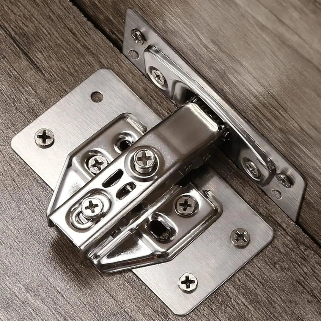 Lisslune | Premium Stainless Steel Silver Hinge Repair Solution for Furniture and Cabinet Revitalization