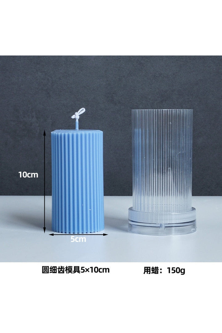 Lisslune | striped pillar candle shape