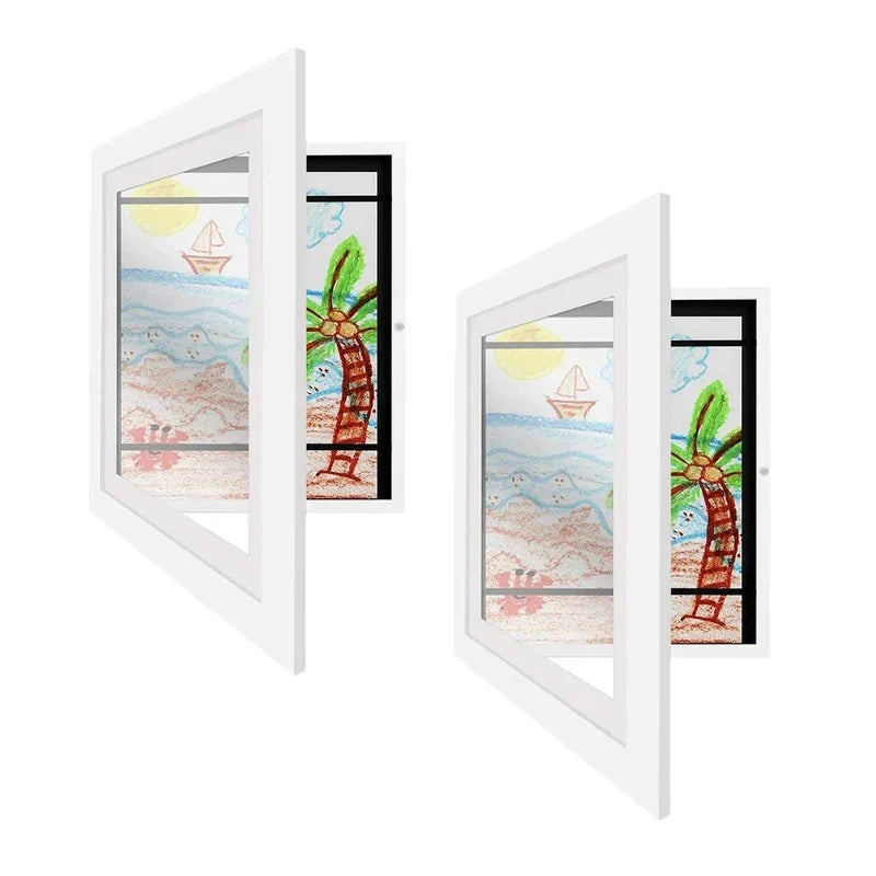 Lisslune | Magnetic Wooden Kids Easy Open Art Frame