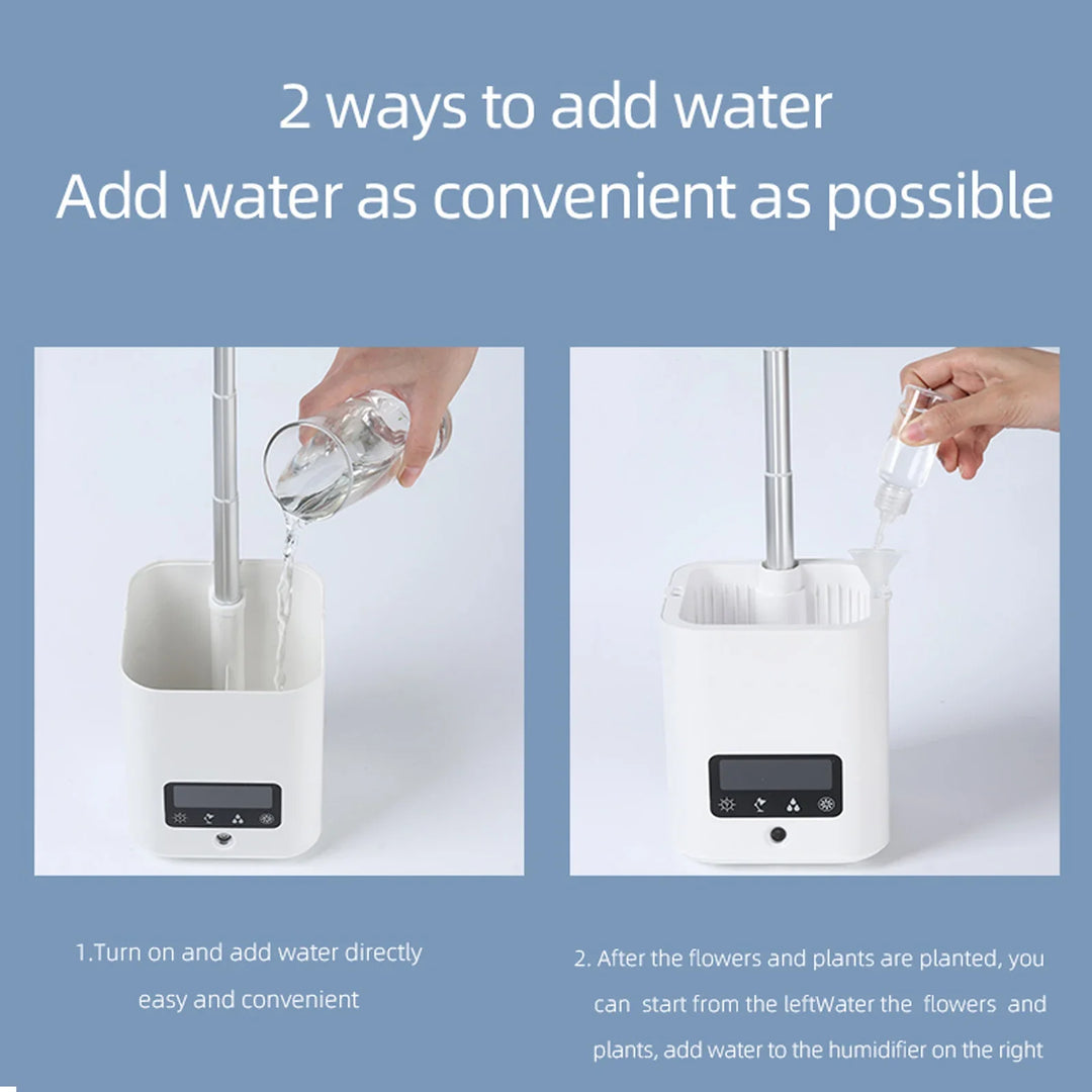 Lisslune | Multifunctional smart hydroponic plant pot with calendar, diffuser and desk lamp