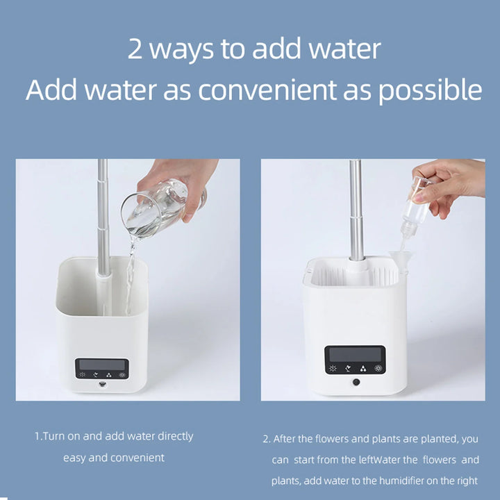 Lisslune | Multifunctional smart hydroponic plant pot with calendar, diffuser and desk lamp