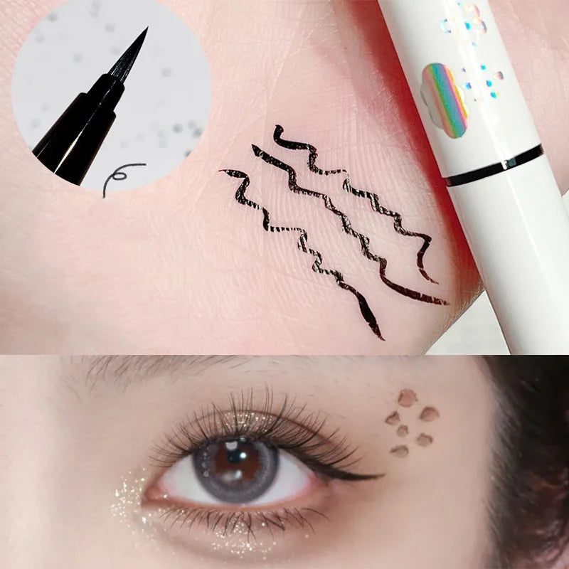 Rynx | Ultra-fine liquid eyeliner pen waterproof long-lasting blue red sweat-proof quick-drying matte eyeliner pen eye makeup cosmetics