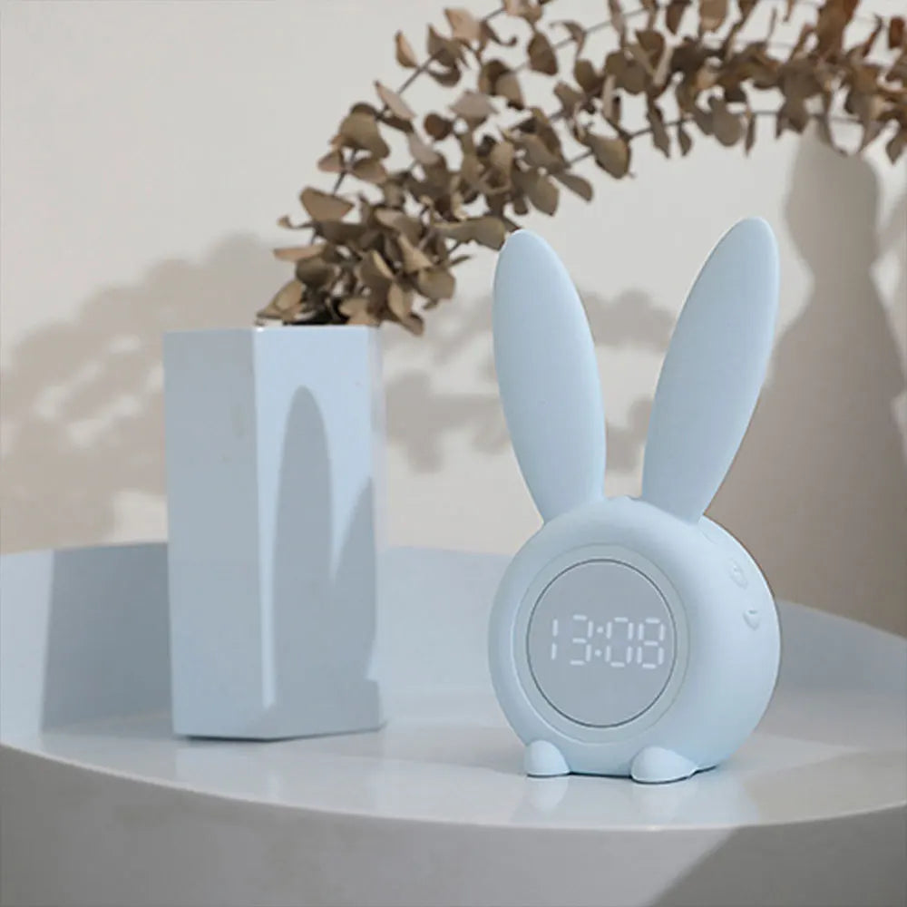Lisslune | GlowBunny – Cute rabbit alarm clock with soft LED light and display