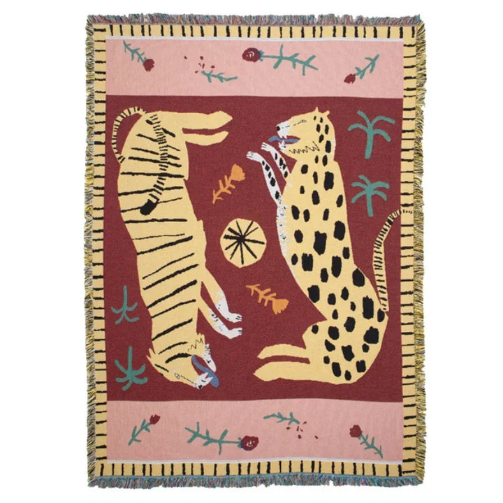 Lisslune | Wild Dance Jungle Tapestry Blanket