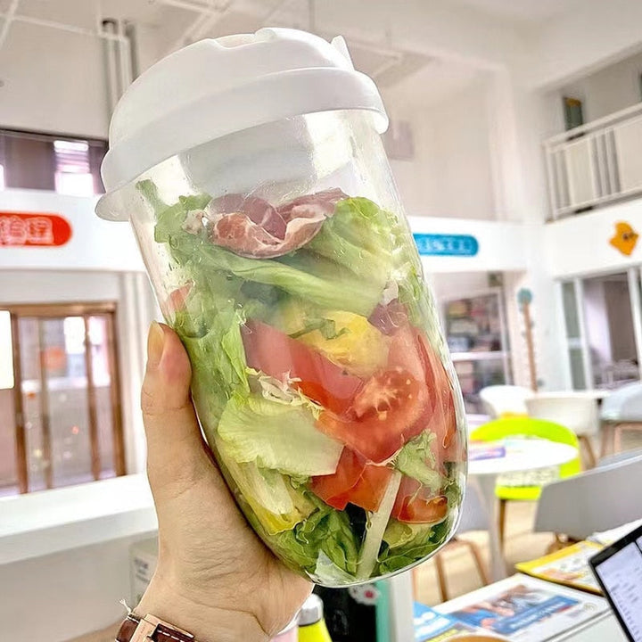 Lisslune | Portable Built-in Fork Mini Salad Cup
