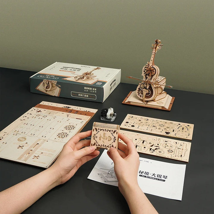 Lisslune | 3D Magical Mechanical Wooden Cello Puzzle