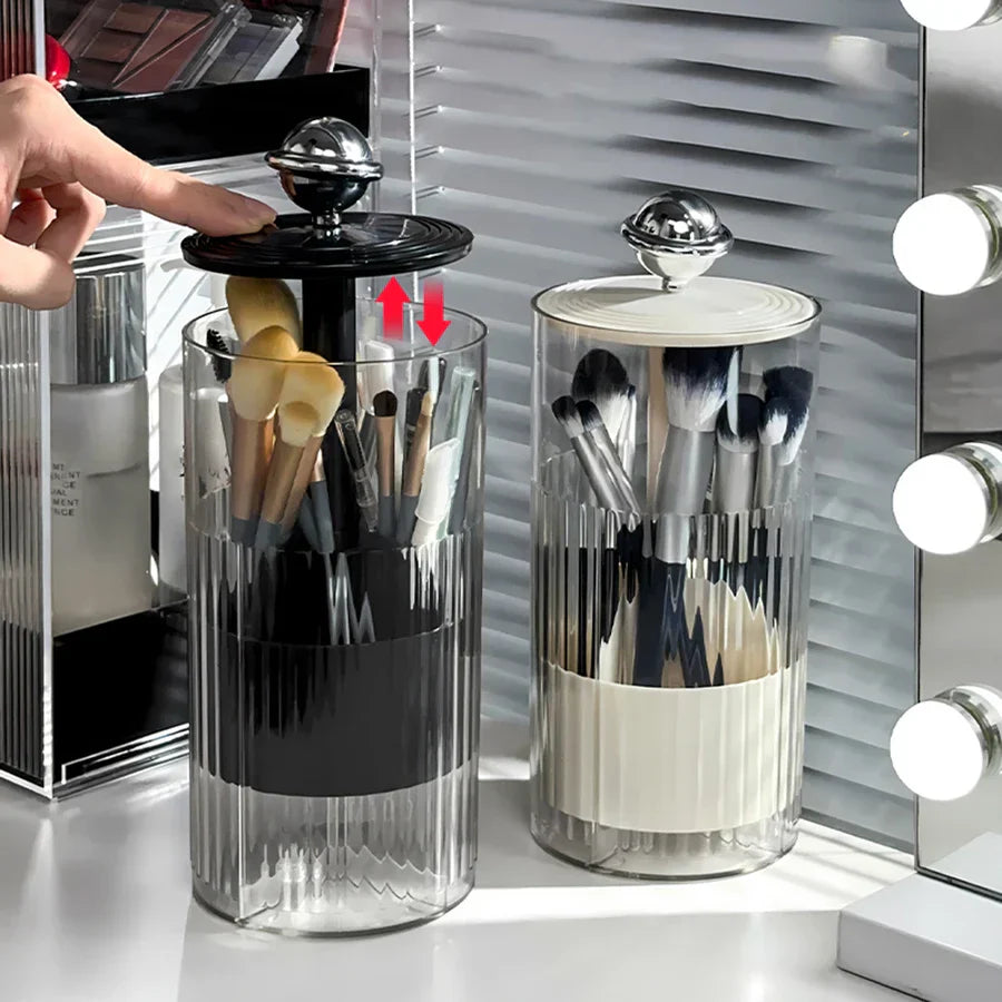 Lisslune | Auto Lift & Luxe Makeup Brush Organizer