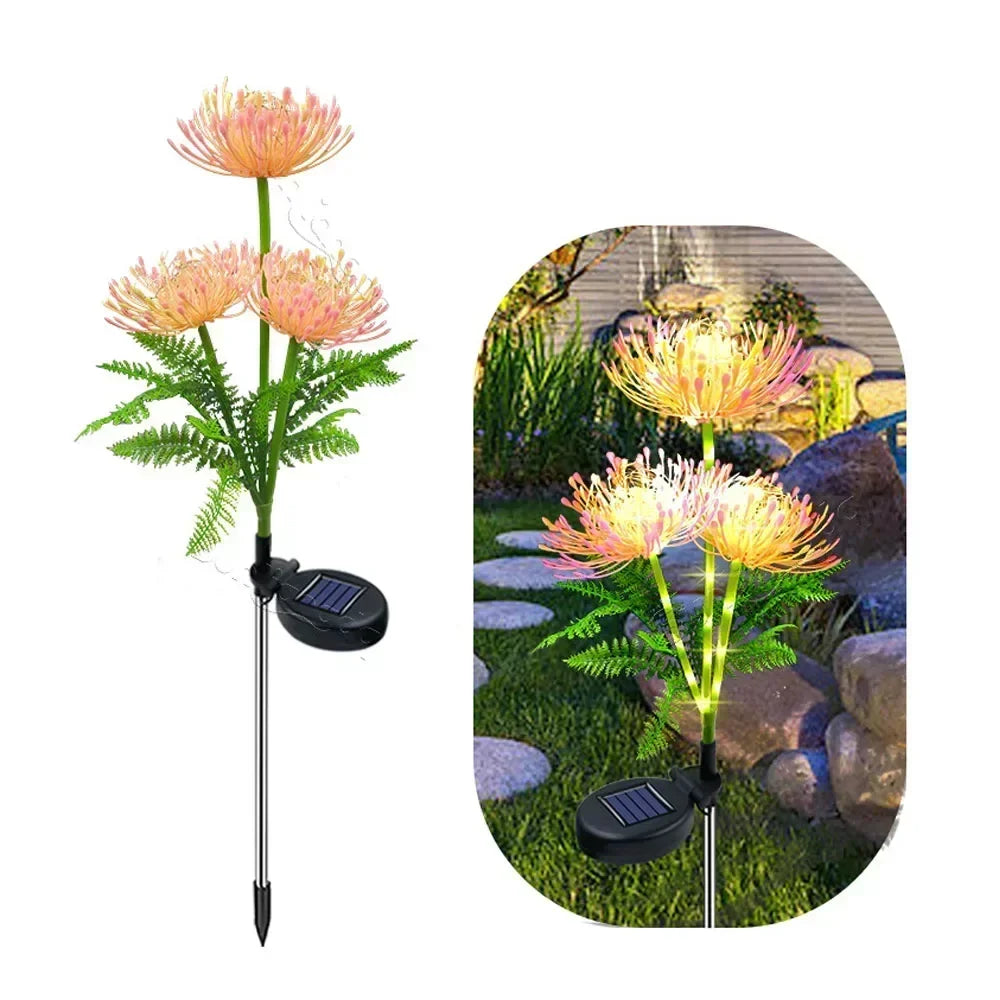 Lisslune | Soft Pink Glow Solar LED Flower Garden Light
