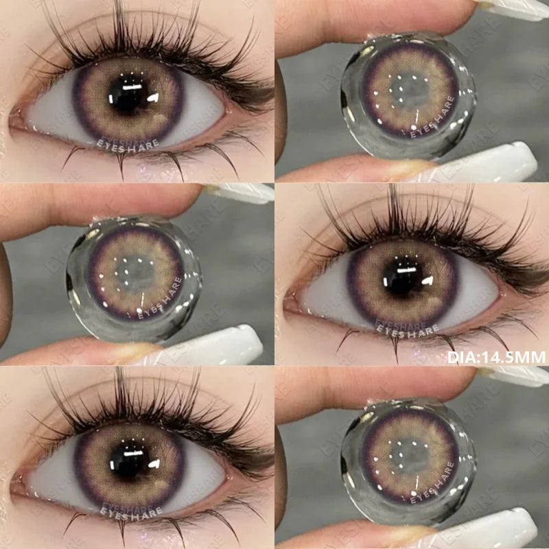 Rynx | 1 Pair Colored Pupils for Eyes Green Eye Color Lenses Brown Natural Blue Eye Lenses High-Quality Gray Lenses Soft Pupils