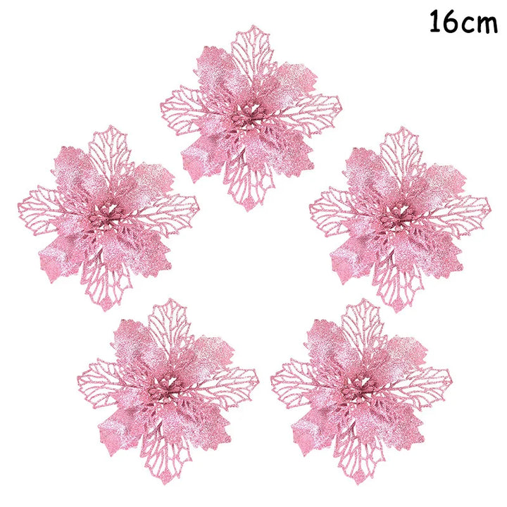 Rynx 5 Piece Christmas Red Berries Artificial Flower Pine Cone Branch Christmas Tree Decorations Ornament Gift Packaging Home DIY Wreath
