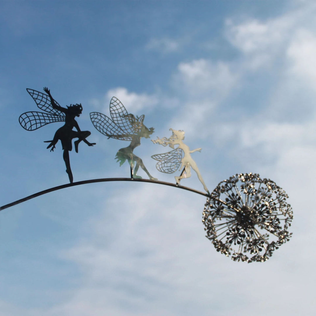 Lisslune | Metal Fairy Garden Sculpture Outdoor Lawn Decor