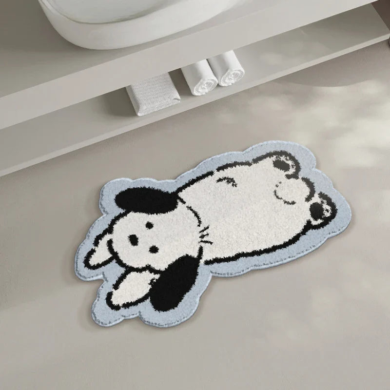 Rynx | Cartoon Puppy Living Room Sofa Rugs Sweet Soft Girls Bedroom Nightstand Rug Blue Plush Wardrobe Coffee Table Rugs