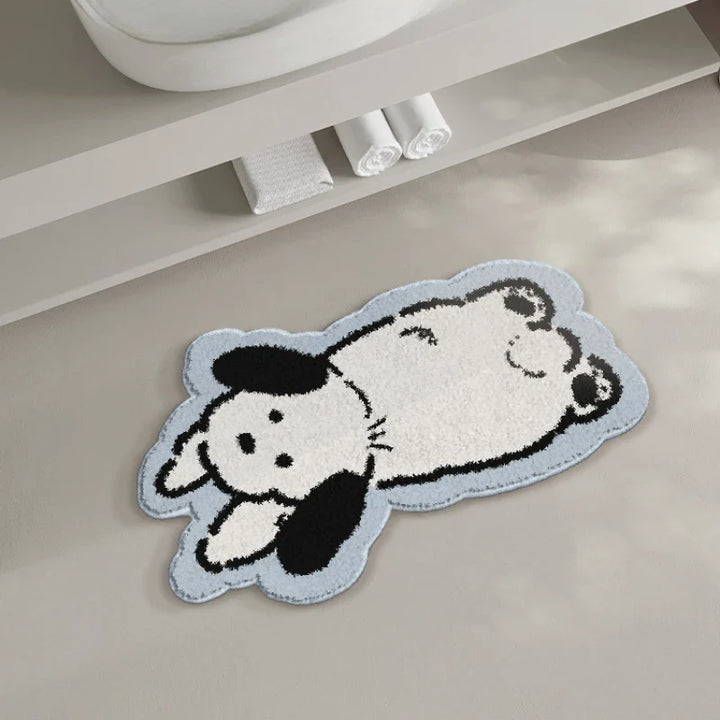 Rynx | Cartoon Puppy Living Room Sofa Rugs Sweet Soft Girls Bedroom Nightstand Rug Blue Plush Wardrobe Coffee Table Rugs