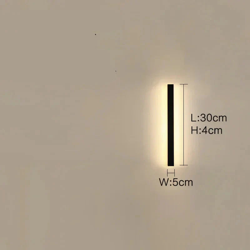 Lisslune | Lunor Modern Linear Outdoor Wall Light – Metal & Acrylic for Terrace & Entrance Area