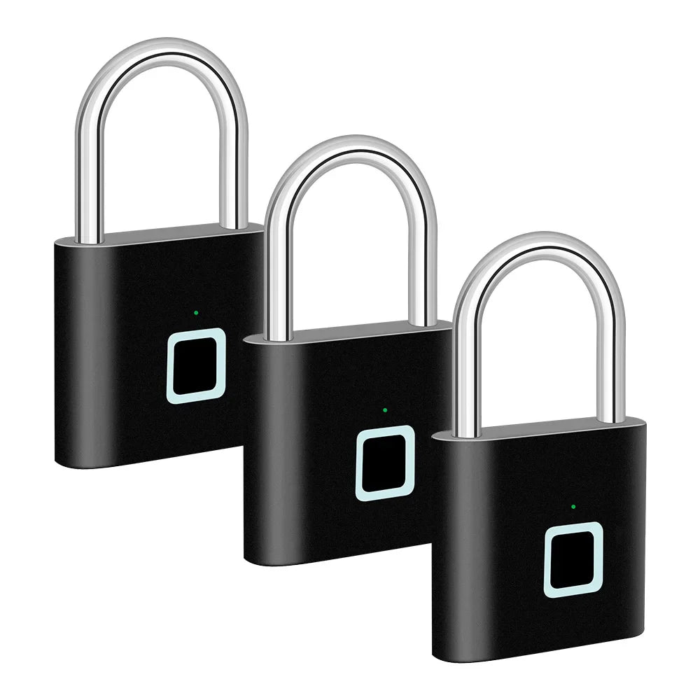 Lisslune | Smart Fingerprint Padlock with USB Charging & Waterproof Design – Titan