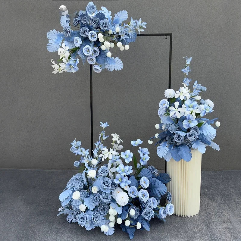 Rynx | Artificial Flowers Wedding Decoration Hanging Flower Row Background Arch Decor Aisle Flower Ball Floral Backdrop Arrangement