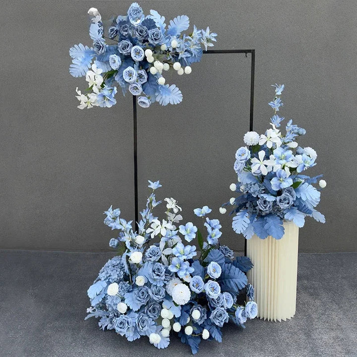 Rynx | Artificial Flowers Wedding Decoration Hanging Flower Row Background Arch Decor Aisle Flower Ball Floral Backdrop Arrangement
