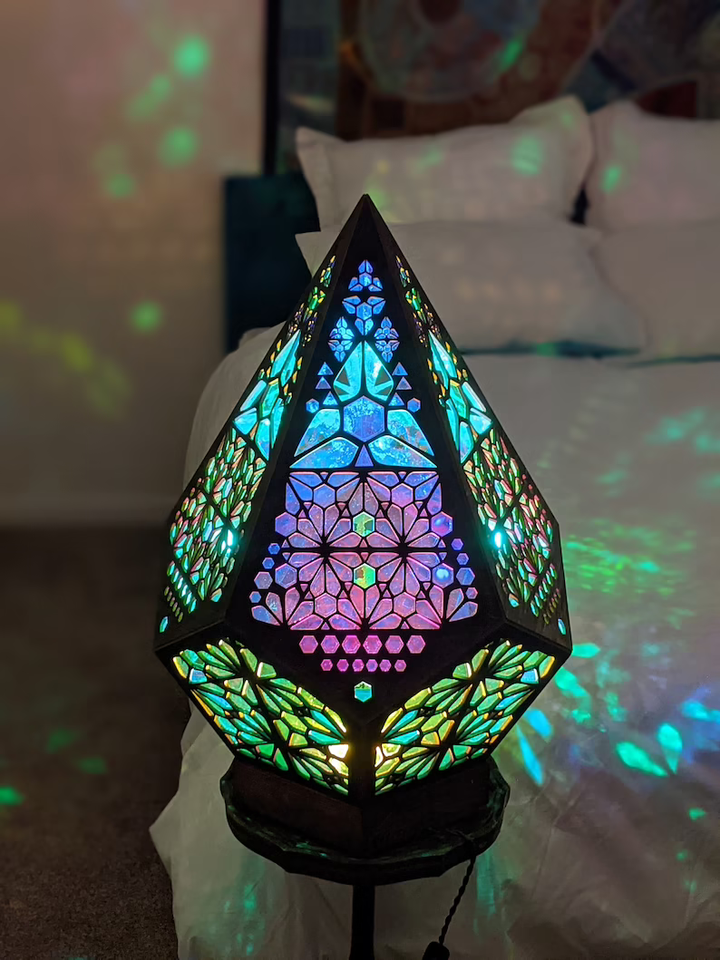 Lisslune | Glass-in-Block Style LED Table Lamp - LumiAura