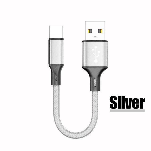 Lisslune | 25cm USB C Fast Charging Cable - Ultimate Portable Charger for Huawei P30, P40 & Samsung Devices