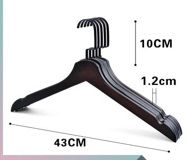 Lisslune | Elegant Lotus Wood Hanger Set of 5 - 10 Pieces - Premium Closet Organization Solution