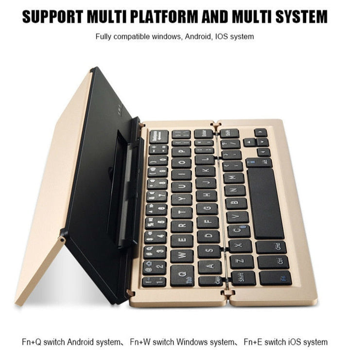 Lisslune | Portable Wireless Foldable Tablet Holder Keyboard