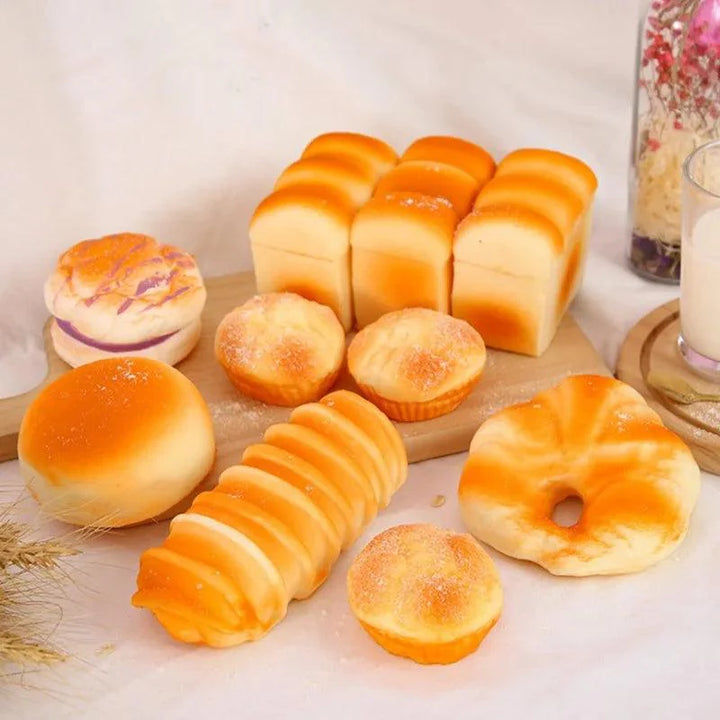Lisslune | Playful PU Bread Stress Ball - A Fun and Functional Decorative Piece for Stress Relief