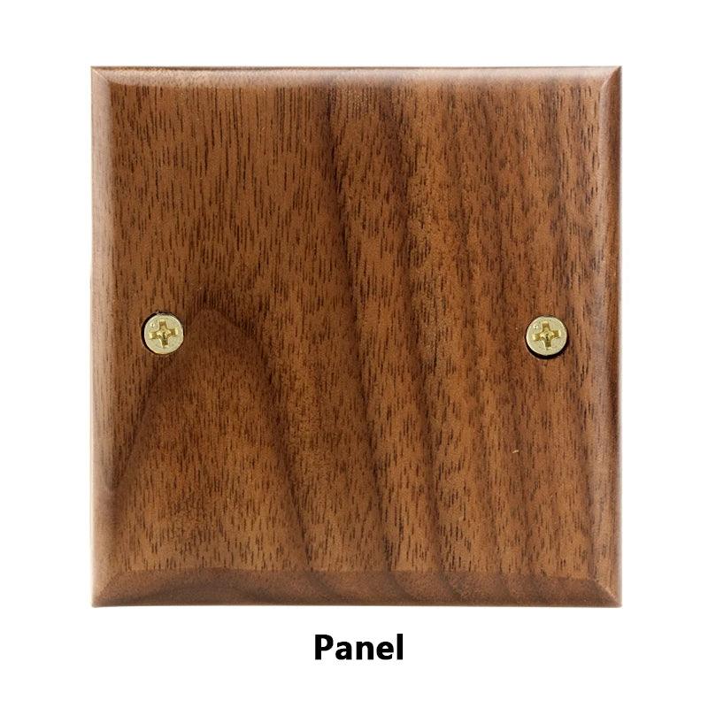 Lisslune | Stylish Black Walnut Electric Panel with USB Ports, Adjustable LED Ambient Lighting and Modern Pull Knob Features