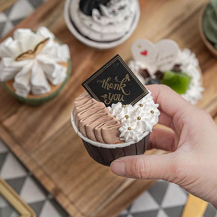 Lisslune | Realistic Handmade Synthetic Cream Cupcake for Photography Props and Decorative Displays