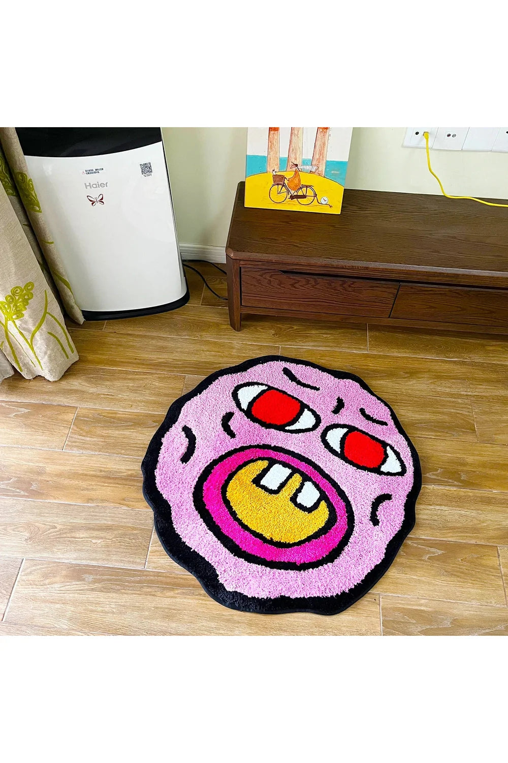 Lisslune | Bomb Pink Cartoon Rug