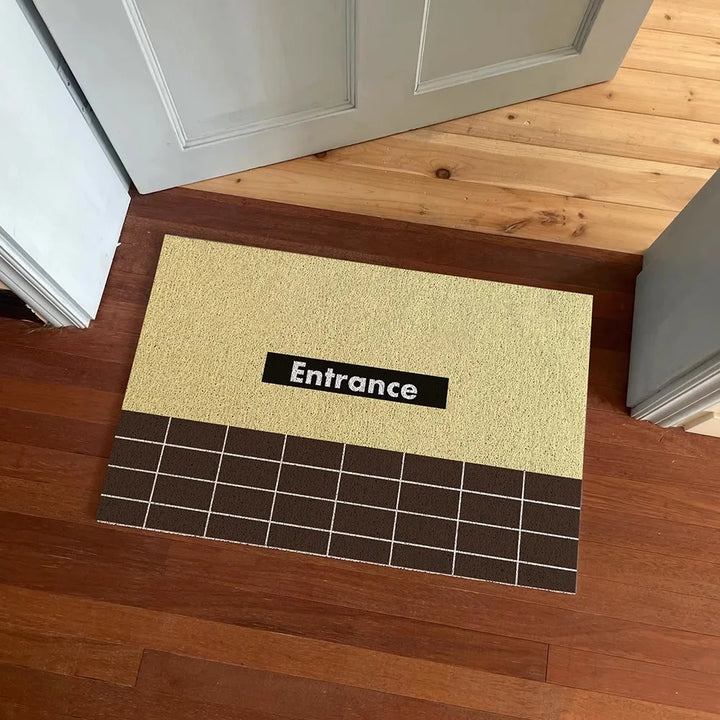 Rynx | Nordic PVC Doormat Cuttable Letters Home Entrance Welcome Mat Rug Organizer Pad Outdoor Home Room Holiday Decor