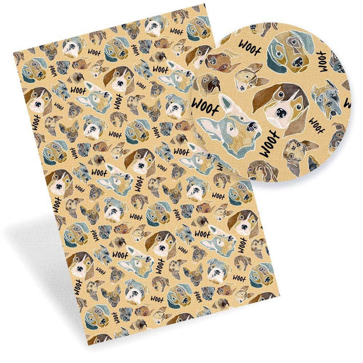 Lisslune | Artistic Synthetic Leather Craft Sheets with Playful Pet Patterns - DIY Creative Kit