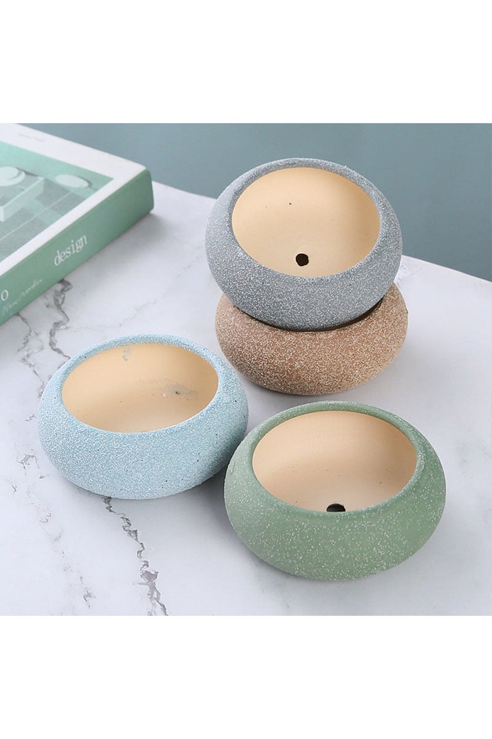 Lisslune | Frosted Stone Flower Pot