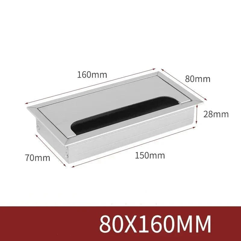 Lisslune | Slim Rotatable Aluminum Table Cable Management Grommet with Flip-Top Access