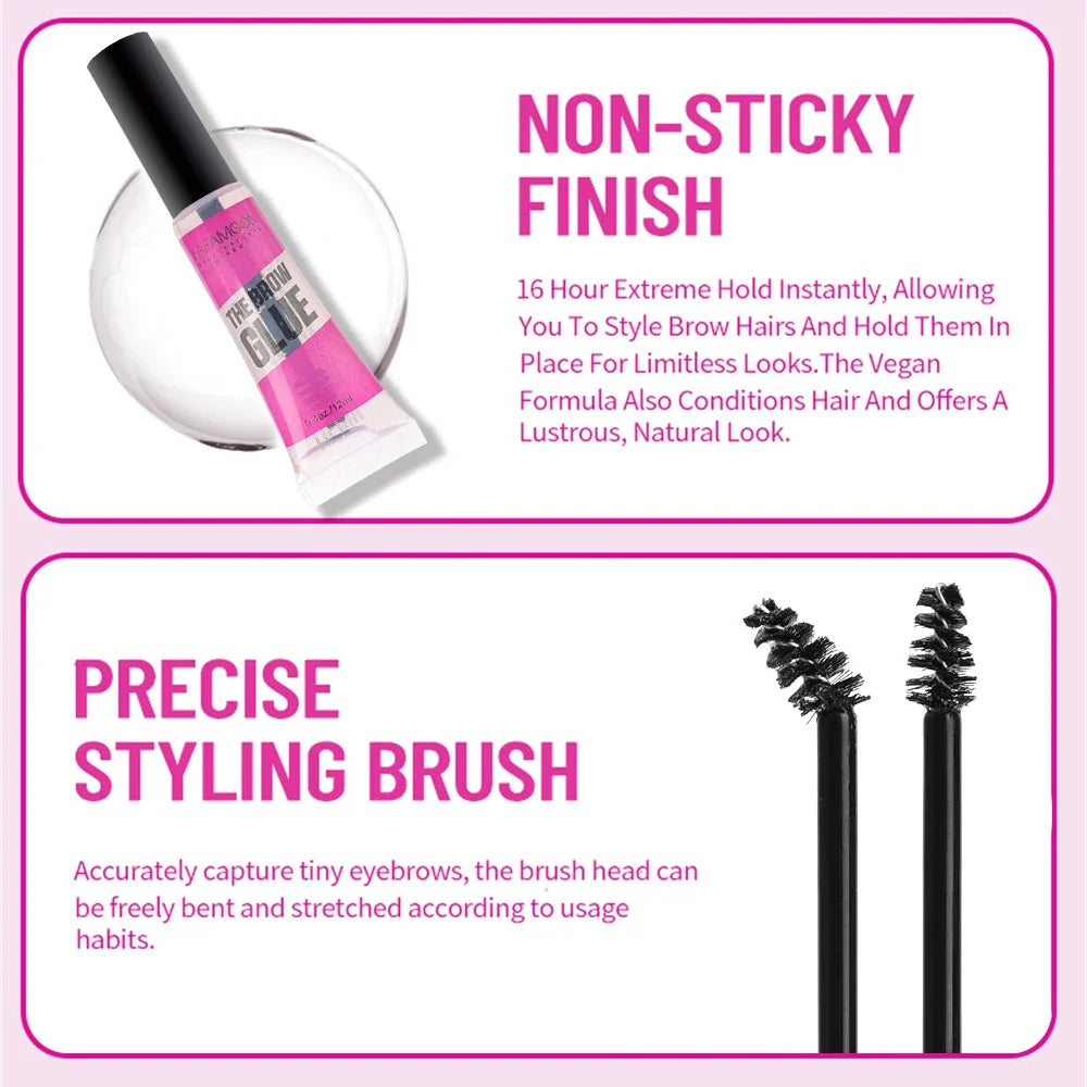 Rynx | Transparent Eyebrow Styling Gel fast-drying 12ml natural 3D wild eyebrows adhesive long-lasting waterproof Brow Enhancer Lifting Makeup