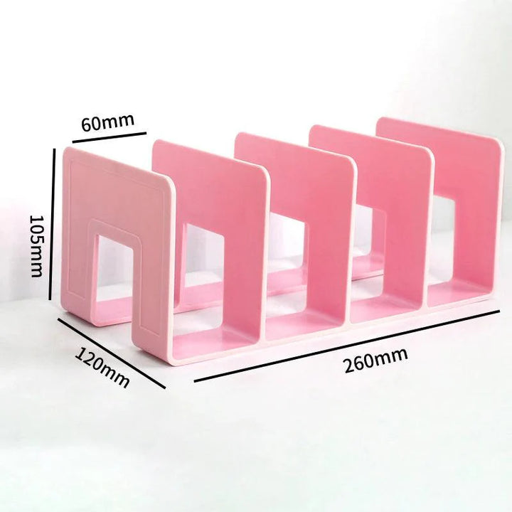 Lisslune | 4-Section Multifunctional Book Stand Organizer for Optimized Workspace Storage