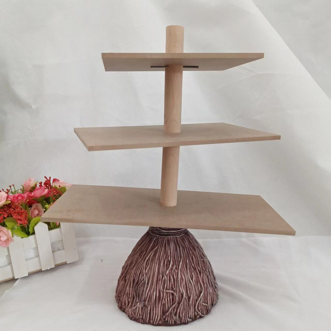 Lisslune | 3-Tiered Witch Broom Shape Stand