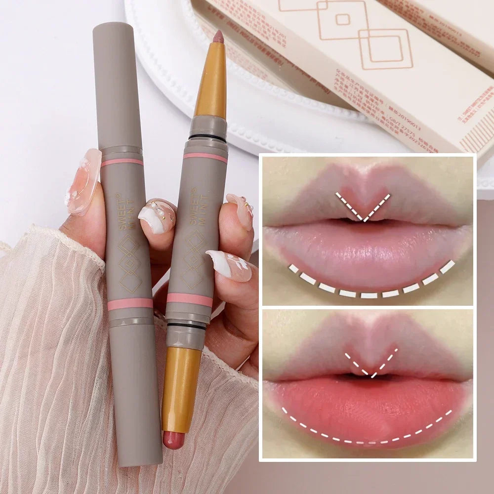 Rynx | Waterproof Lipstick Pencil Matte Nude Soft Solid Lipstick Pencil Long-lasting Professional Women's Lip Contour Korean Makeup