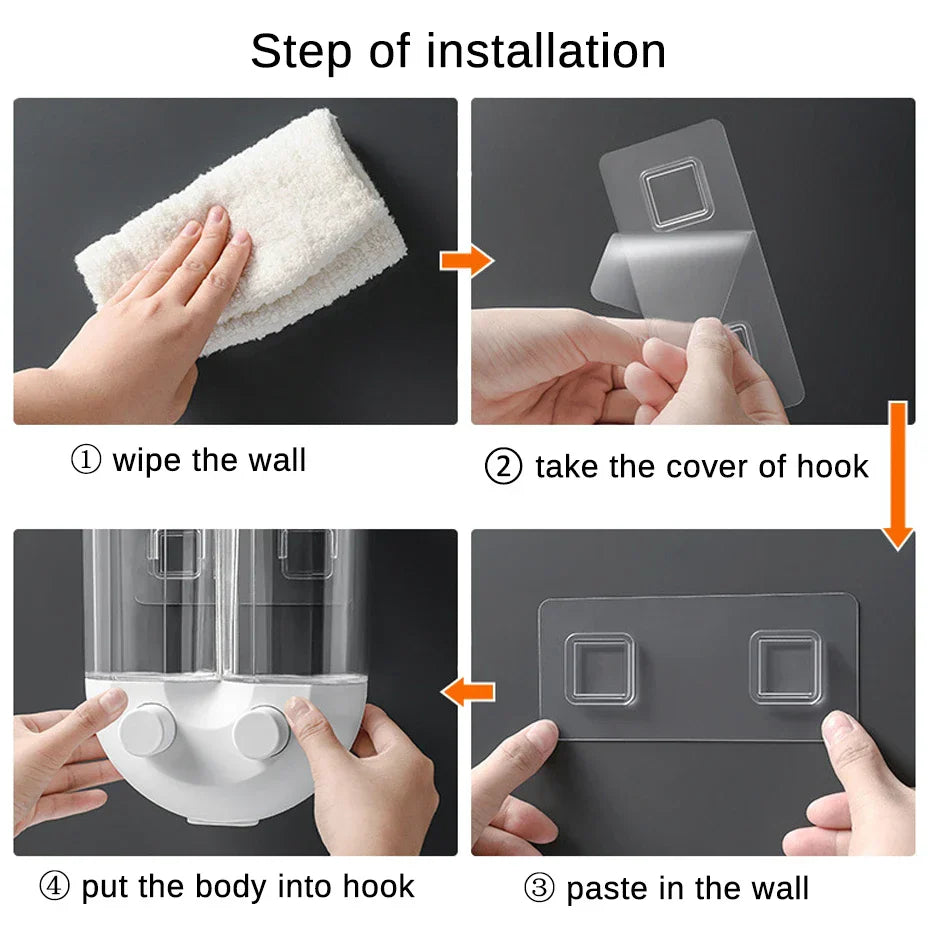 Lisslune | Clear View Wall-Mounted Multi Grain Dispenser