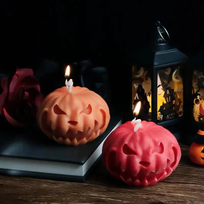 Lisslune | Spooky Pumpkin Silicone Candle Mold - Easy Release Non-Stick Epoxy Resin Molds
