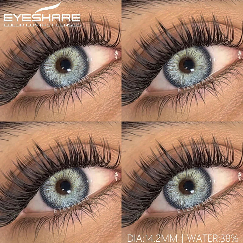 Rynx | 1 Pair Color Lenses Colored Contact Lenses New Brown Lens Blue Eye Lenses Green Lenses Cosmetic Gray Eye Lens Yearly