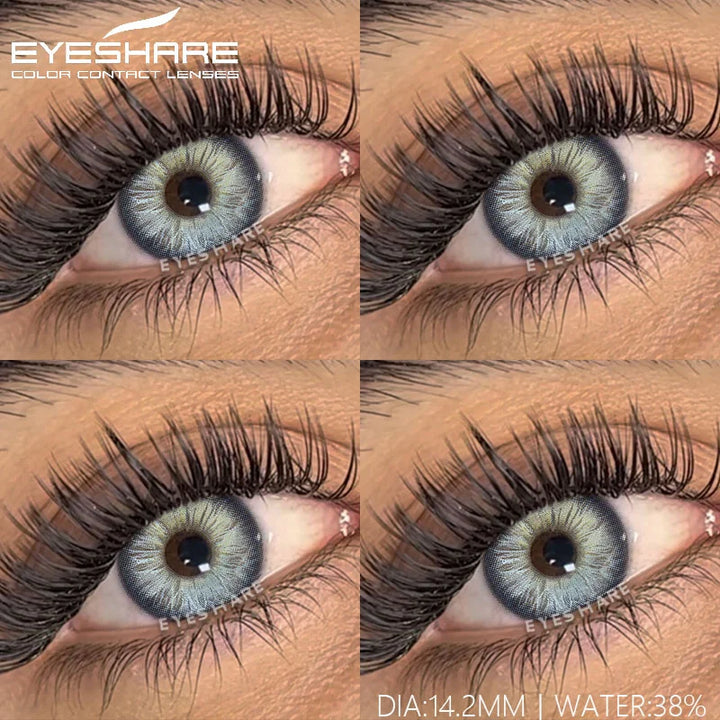 Rynx | 1 Pair Color Lenses Colored Contact Lenses New Brown Lens Blue Eye Lenses Green Lenses Cosmetic Gray Eye Lens Yearly