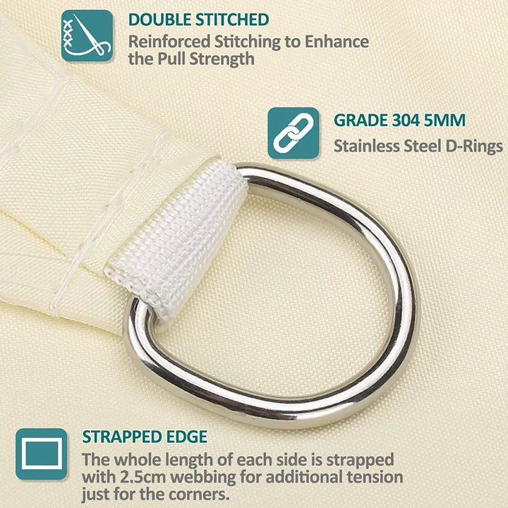 Lisslune | Waterproof Rectangular Sun Shade Sail with UV Protection & Mounting Kits – ShadeGuard