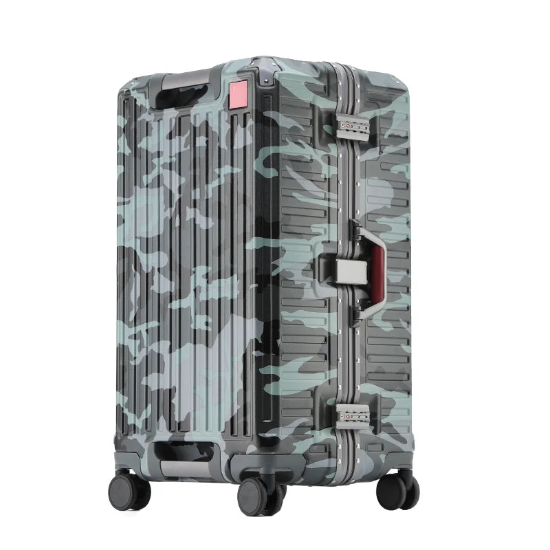 Lisslune | Zagreb – Wide Handle Hardshell Suitcase with Aluminium Frame & 360° Spinner Wheels