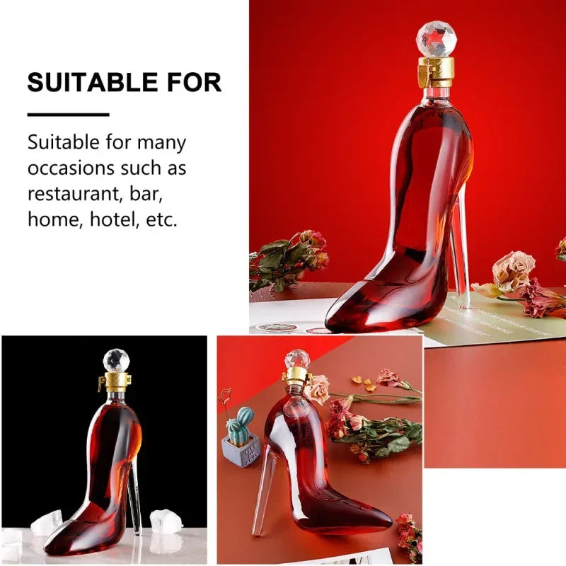 Lisslune | High Heel Fancy Glass Wine Decanter