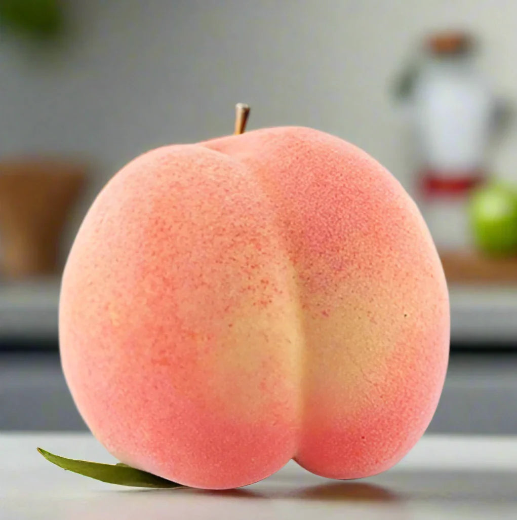 Lisslune | Realistic 8.5 cm Honey Peach Decorative Fruit Ornament for Home Elegance