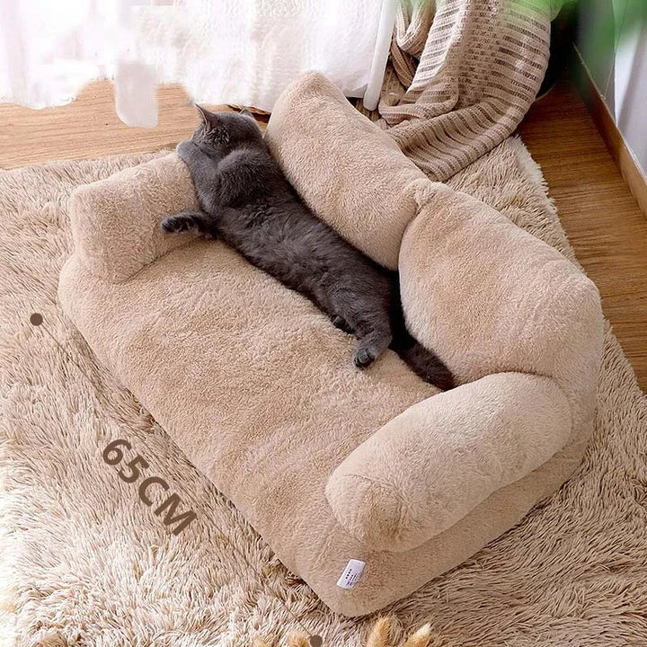 Lisslune | ComfortCuddle | Cat Bench | Soft Plush | Breathable Design | Anti-Slip Bottom