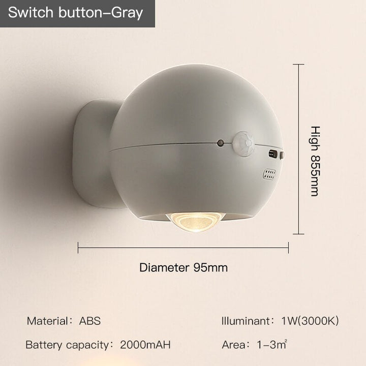 Lisslune | Eye Project Motion Sensor Rechargeable Wall Lamp