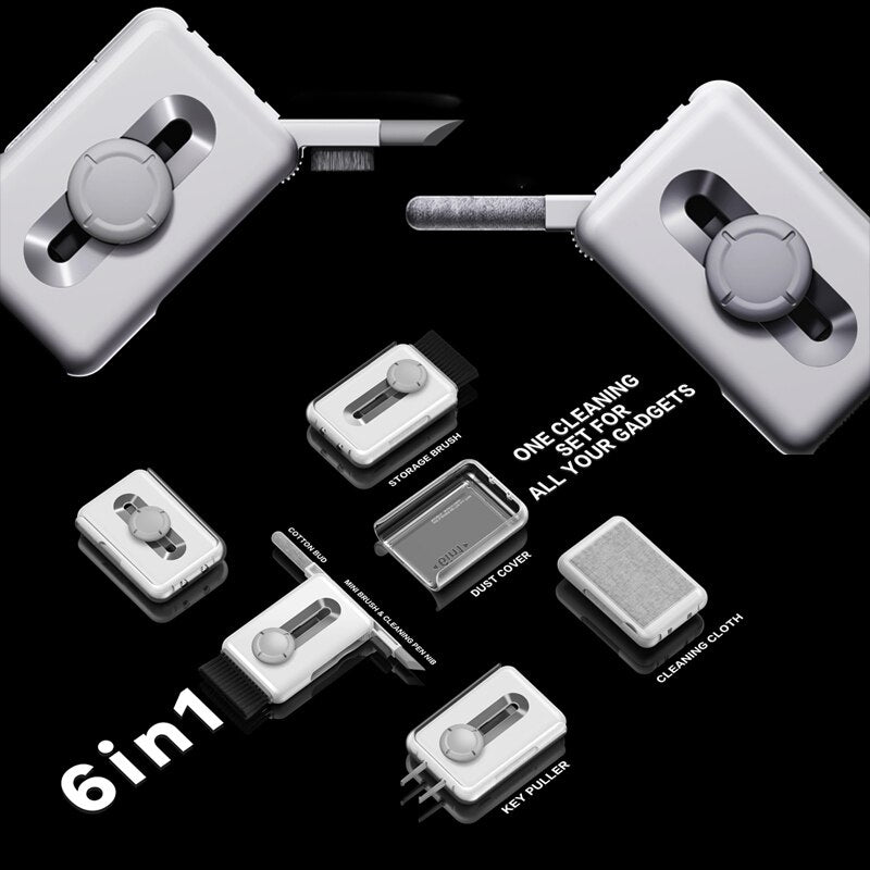 Lisslune | 6in1 Ultimate Retractable Earphone Keyboard Cleaning Brush